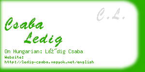 csaba ledig business card